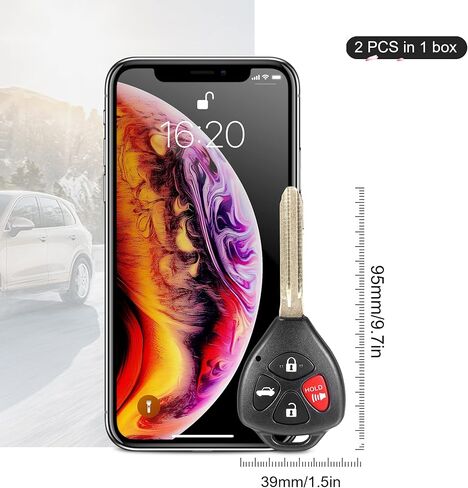 VOFONO يناسب مفتاح السيارة فوب دخول بدون مفتاح التحكم عن بعد استبدال تويوتا كورولا 2010-2013 (بعض) مع G رقاقة GQ4-29T 2 قطعة in Kuwait