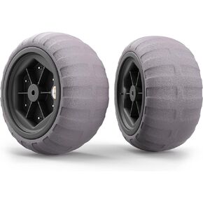 Bonnlo 16" Balloon Wheels, 2 Pack Replacement Beach Sand Tires for Axle with 0.78" or 0.98" Diameter, Retrofit to Beach Wagon Fishing Cart Rolling Walker Wheelchair with Bearing Free Air Hand Pump