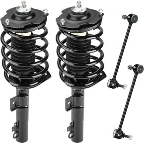 Front Coil Spring Strut & Stabilizer Sway Bar Links Fit for Ford Taurus 1996-2007, for Mercury SABLE 1996-2005, Shock Absorber and Sway Bar Link Replace for 171615, K8734, K8735