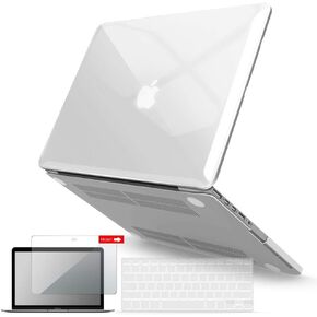 IBENZER Compatible with MacBook Pro 15 Inch Case 2015 2014 2013 2012 A1398, Hard Shell Case & Keyboard Cover & Screen Protector for Old Version Apple Mac Retina 15, Wine Red, R15WR+2