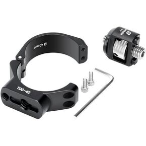 Leofoto TDC-40 + CF-9 40mm Clasp/Collar + 3/8" Screw Stud. Accessory Mount/Port for Tripod Leg