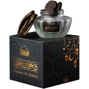 دخون الخليج عود بخور من دخاني | بخور عربي أصيل | برطمان 40 جم | صناعة يدوية، فاخرة | مزيج شرقي حار | مثالية لسلال هدايا الصلاة ورمضان والعيد in Kuwait