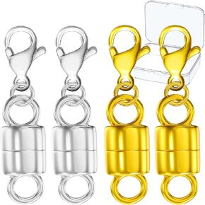 Clysoru Necklace Clasps and Closures Grade A 316 Stainless Steel Lobster Claw Clasp Gold and Silver for Necklaces Bracelet Jewelry Making DIY Craft Made in Italy.