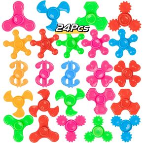 24 Pack Mini Fidget Spinner Toys for Kids Adults Teens,Anxiety Toys Stress Relief Reducer，Return Gifts for Kids Birthday Party Favors,Goodie Bags Stuffers,Classroom Prizes