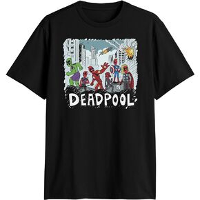 Marvel Deadpool Wolverine Sketchy Avengers T-Shirt