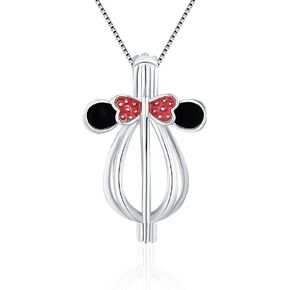 925 Sterling Silver Mini Mouse Cage Pendants Crafting Charm for DIY Necklace Bracelet Jewelry Making