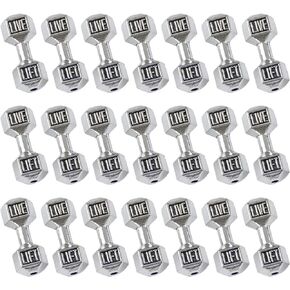 AUEAR, 50 Pack Silver Dumbbell Charm Pendant Inspirational Weightlifting Beads Fitness Charms for Jewelry Making Bracelets