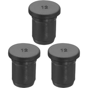MECCANIXITY Rubber Solid Plug Soft Flexible Stopper for 11-12mm Hole Black 3Pcs
