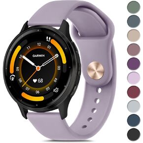 Meliya Bands Compatible with Garmin Vivoactive 4 Watch Band, Garmin Venu 3 / Venu 2 Watch Band Women Men, Soft Silicone Sport Replacement Strap for Garmin Venu 3, Venu 2, Vivoactive 4, Forerunner 745 / 265 / 255 Music Smart Watch