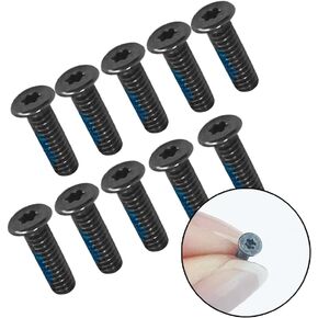 ZAHARA 10PCS Dark Gray Lower Bottom Base Cover Case Screws Replacement for Lenovo ideapad Yoga 6-13ARE05 82FN Hexagonal Plummer Screws for Chassis 0.60cm*0.30cm*0.20cm