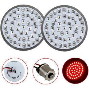 Motorcycle 1156 LED Red Tail Lights 2" 50mm Bullet Style LED Turn Signals Pannel For Sportster dyna street grile bike Softail Touring