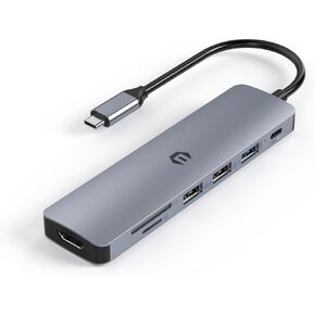 USB C Hub, TOTU 7 in 1 USB Hub Multiport Adapter with 4K HDMI, 100W PD, USB 3.0, 2 USB 2.0 and SD/TF Slot, Compatible with Type C Laptops