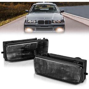 Fog Lights Lamps for 1992 1993 1994 1995 1996 1997 1998 1999 BMW (M3 E36) 318i 318is 318ti 320i 323i 323is 325i 325is 328i 328is 3 Series Original Design, 1 Pair, w/H1 Bulbs