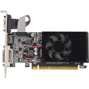 GT610 1GB DDR3 64 Bit Graphics Card, PCB Game Graphics Card Supports DVI VGA PCI Express 3.0 HD Multimedia Interface with Silence Cooling Fan