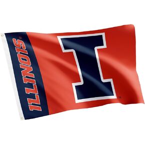 Desert Cactus University of Illinois Flag Fighting Illini U of I Flag Banners 100% Polyester Indoor Outdoor 3x5 feet Flags (Style Y)