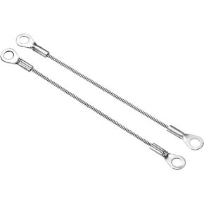 PATIKIL Stainless Steel Lanyard Cable 1.5mmx10cm, 4 Pack Eyelets Ended Security Wire Rope