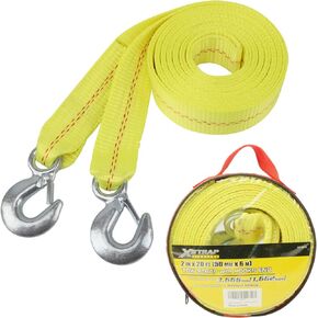 XSTRAP STANDARD Tow Strap with Hooks 2in X20Ft Recovery Strap 11,000LB Break Strengthened Towing Rope for Towing Vehicles in Roadside Emergency