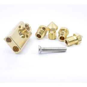 Heater Block Nozzle kit Compatible with Ultimaker 2 + UM2 Extended 3D Printer Olsson Block Hotend, Interchangeable Nozzle, 3.0mm