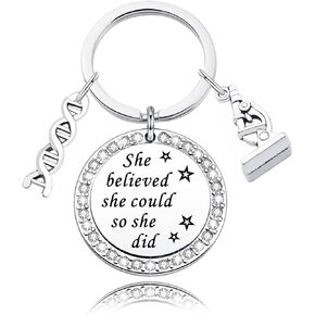 Laboratory Technician Gifts Scientist Gifts She Believed She Could So She Did Keychain Science Lovers Jewelry