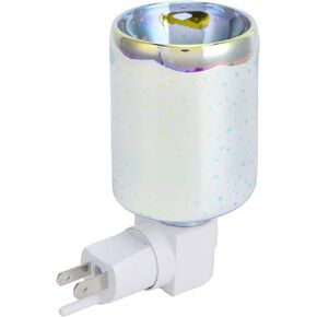 3D Electric Candle Melter, Cylinder Shape Smokeless Wax Warmer for Scented Wax Pluggable Fragrance Warmer with Night Light Plug in Wall Electric Wax Warmer for Bedroom, Living Room, Office(#1)