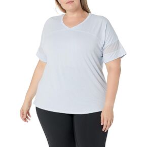 Andrew Marc Women's Size Plus Active Tee with Mesh