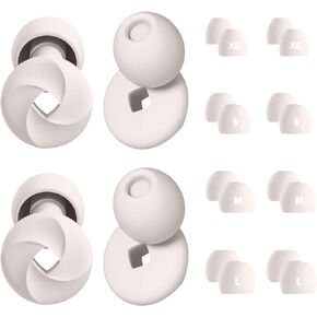 Noise-Reducing Silicone Ear Plugs for Sleep, Block up to 33dB, 4 Ear Tip Sizes, Comfortable All-Night Use (Apple Green, One Size)