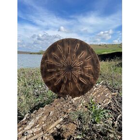 Sound Healing Tool "Water-Fall Disk" 20 inch | Meditative Water Sound | Wooden Ocean Drum | Relaxing Sound for Meditation | Rain Drum for Sound Bath