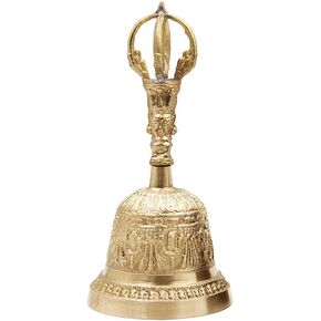 Prayer Bells Dorje Vajra Tibetan Buddhist Meditation Bell Handmade Brass Use for Temple Home Wedding