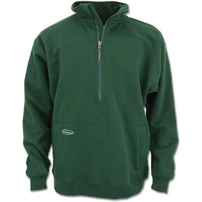 Arborwear Double Thick Half Zip Pullover - Heavy Duty Cotton Fleece Mens Half Zip Pullover Sweatshirt with Gusseted Arms