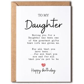 To My Daughter - Daughter Birthday Card - Daughter Is The Greatest Gifts In My Life - Birthday Card For Daughter - Gift For Daughter Card- Christmas Gifts For Daughter
