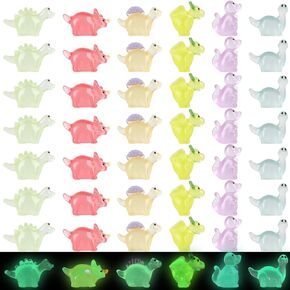 CCINEE 48 Mini Dinosaur Figures - Realistic Resin Dinosaurs for Cake Toppers & Party Favors