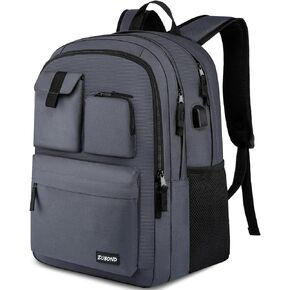 Backpack for Men & Women, Backpacks for School Teen Boys & Girl, Student Bookbag 15.6 inch Laptop Compartment with USB Charging Port for High Middle School, Black Travel Casual Bag