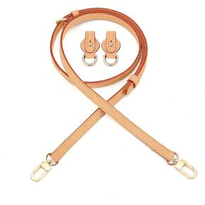 Adjustable Replacement Leather Strap for Alma SP Vegetable Tanned Wide Cross Body Strap for Purse Handbag (Black Strap Width 1.2cm(0.47 inch)+ Silver HD)