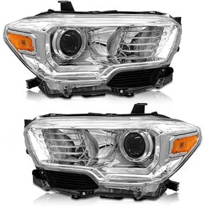for 2016 2017 2018 2019 2020 2021 2022 Tacoma Headlights Assembly for 2016-2022 Toyota Tacoma Models Only Black Housing Amber Reflector Replacement Driver and Passenger Side in Kuwait