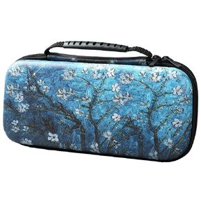 Carrying EVA Hard Case Compatible with Nintendo Switch OLED & Switch Model, Hard Shell Protective Shockproof Travel Carrying Case with 20 Game Card Slots for Switch Console Joy-Con & Accessories - Thunderstorm