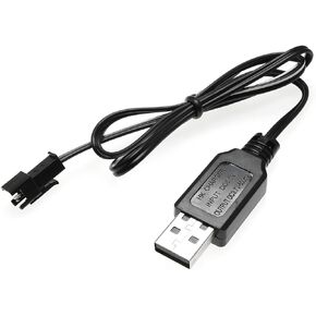 Maxmoral USB Power Charger Cable 3.7V 5000mA Output NiCd NiMH Battery Pack USB Charging Cable SM 2P Plug for RC Excavator RC Cars