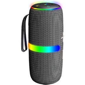 Portable Bluetooth Speaker,IPX6 Waterproof Outdoor Speaker,30W Stereo Sound with LED Light ,BT5.2,TWS Surround Pairing,Cool Electronics Gadgets for Party,Camping,Cycling,Outdoor ,Beach ,Home (Black)