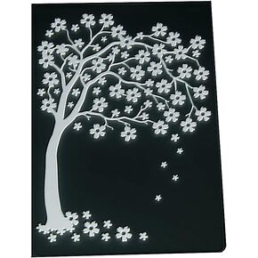 PUPUZAO Plastic Embossing Folder (4-1/8inchx5-13/16inch|Flowers Tree) Paper Crafts Plastic Textured Impressions for Card Making Scrapbooking