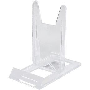 6pcs Plastic Adjustable Clear Display Stand Easel Picture Plate Display Stand Easel for Wall Mount, Display, Flat Plates, Photos, Place Cards Weddings Home Office Festival Party Decoration