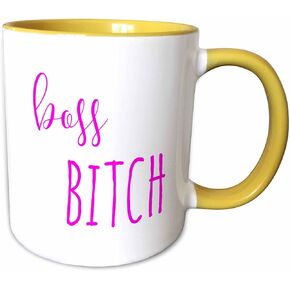 3dRose Boss Bitch Pink Mug, 11 oz in Kuwait