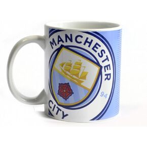 Manchester City FC Halftone 11oz Boxed Mug (One Size) (Blue/White)