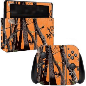 MightySkins Skin Compatible with Nintendo Switch - Orange Camo | Protective, Durable, and Unique Vinyl Decal wrap Cover | Easy to Apply, Remove, and Change Styles | Made in The USA