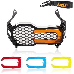 LKV R1200GS Headlight Protector Motorcycle Guard Grille Cover Light Bracket with Lamp Patch Replacement for BMW R1200GS LC ADV R1250GS ADV