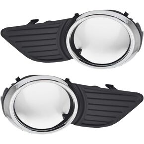 A Pair of Front Fog Lamp Covers Fog Lamp Bezel Decorative Ring Fog Lamp Covers Replacement for Sienna XLE LE 2011-2015