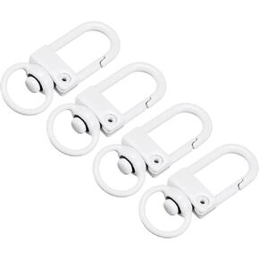 uxcell Swivel Clasps Snap Hook, 33x13mm Colorful Lobster Claw Clasp for Keys Organization, DIY Crafting, Black, 4Pcs