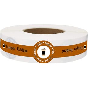 Safe Secure Tamper Evident Seals Stickers for Drink Lids,1″ x 9″Food Delivery Stickers - Sealed for Freshness Labels Drink Food Seal Stickers (500 Total Labels)