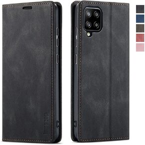 japezop Leather Case for Samsung Galaxy A42 5G, Flip Wallet with RFID Blocking, Card Holder Kickstand, 6.6 inch, Black