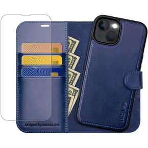 حافظة OCASE لهاتف iPhone 12 وiPhone 12 Pro قابلة للفصل مع حامل بطاقة، [2 في 1] حافظة قابلة للطي من جلد البولي يوريثان مع حامل RFID وغطاء هاتف مقاوم للصدمات 6.1 بوصة، بني