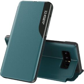 Galaxy Note 8 Case, Samsung Note 8 Fashion Slim Business Smart View Magnetic Flip Case Drop Shockproof Protective Cover for Samsung Galaxy Note 8, Black QH