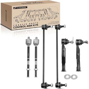 A-Premium Set of 6, Front Sway Bar Link, Inner Outer Tie Rod End, Compatible with Toyota Yaris 2006 2007 2008 L4 1.5L